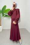 Bebe Yaka Etek Takım 2255 - BORDO Bebe Yaka Etek Takım 2255 - BORDO