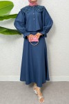 Bebe Yaka Etek Takım 2255 - İNDİGO