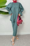 Önü Çımalı Tesettür Takım 2257 - MİNT YEŞİLİ Önü Çımalı Tesettür Takım 2257 - MİNT YEŞİLİ