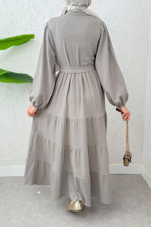 Hakim Yaka Tesettür Elbise 2268 - KÜF YEŞİLİ Hakim Yaka Tesettür Elbise 2268 - KÜF YEŞİLİ