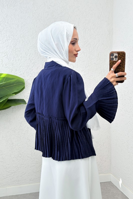 Pilise Detaylı Gömlek 2270 - LACİVERT