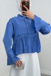 Pilise Detaylı Gömlek 2270 - MAVİ