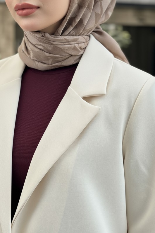 Scuba Blazer Ceket 2272 - BEJ Scuba Blazer Ceket 2272 - BEJ