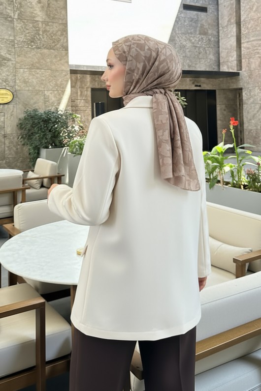 Scuba Blazer Ceket 2272 - BEJ Scuba Blazer Ceket 2272 - BEJ