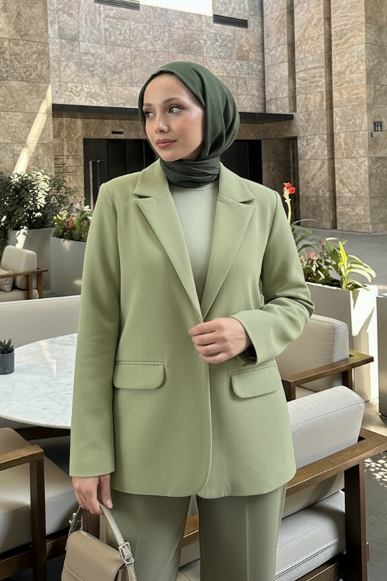 Scuba Blazer Ceket 2272 - HAKİ