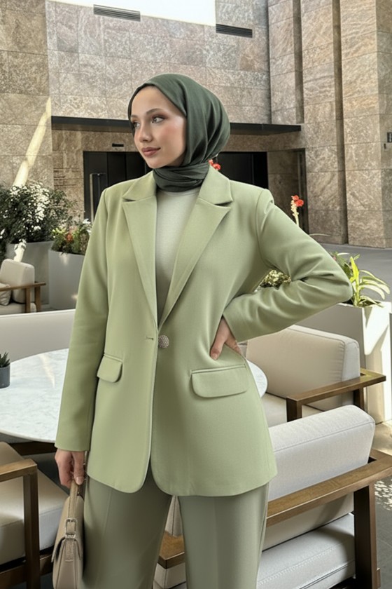 Scuba Blazer Ceket 2272 - HAKİ