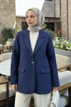 Scuba Blazer Ceket 2272 - LACİVERT Scuba Blazer Ceket 2272 - LACİVERT