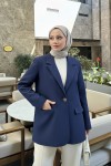 Scuba Blazer Ceket 2272 - LACİVERT Scuba Blazer Ceket 2272 - LACİVERT