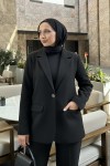Scuba Blazer Ceket 2272 - SİYAH Scuba Blazer Ceket 2272 - SİYAH