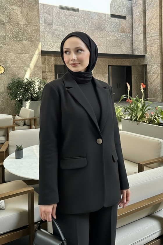 Scuba Blazer Ceket 2272 - SİYAH