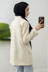 Yandan Bağlamalı Blazer Ceket 2273 - EKRU