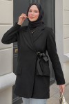 Yandan Bağlamalı Blazer Ceket 2273 - SİYAH