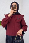 Büyük Bebe Yakalı Gömlek 2278 - BORDO