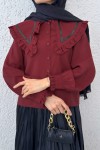 Büyük Bebe Yakalı Gömlek 2278 - BORDO