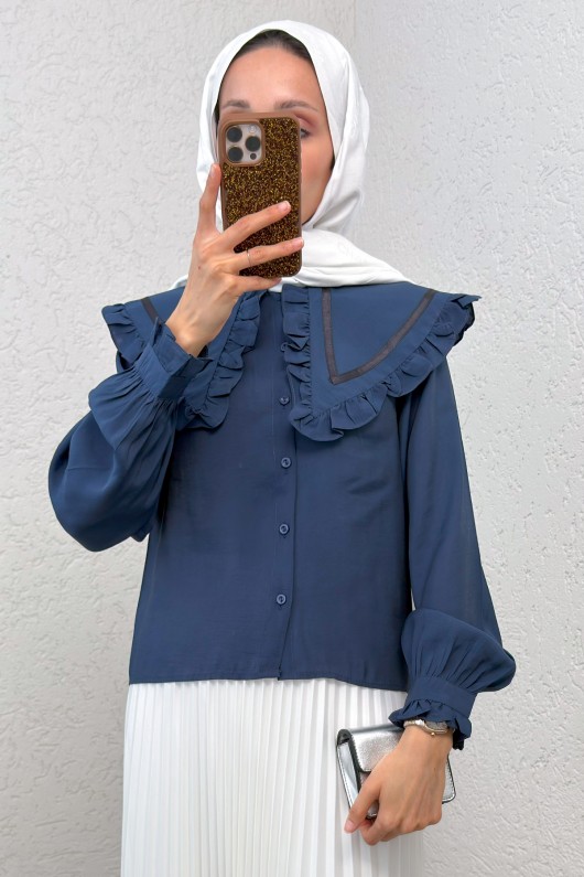 Büyük Bebe Yakalı Gömlek 2278 - LACİVERT