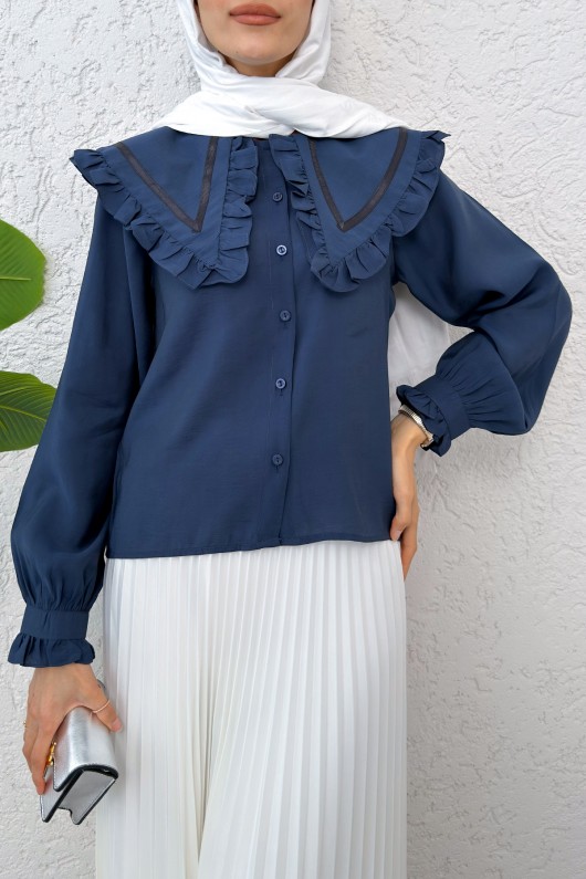 Büyük Bebe Yakalı Gömlek 2278 - LACİVERT