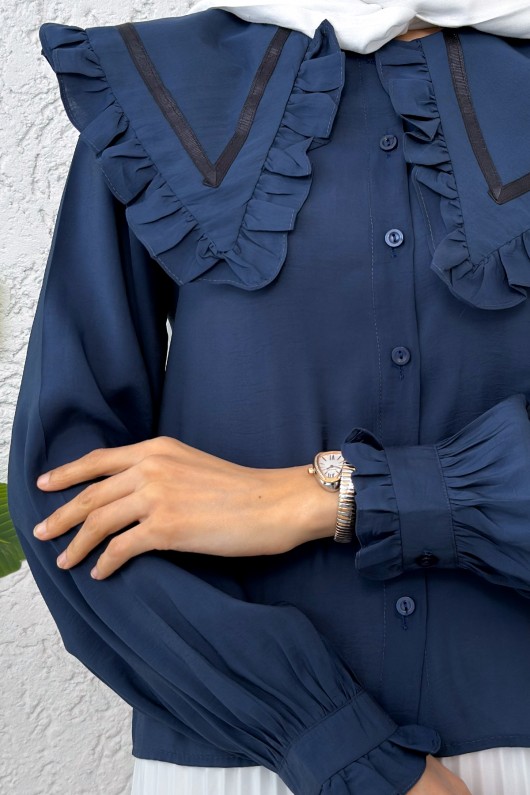 Büyük Bebe Yakalı Gömlek 2278 - LACİVERT