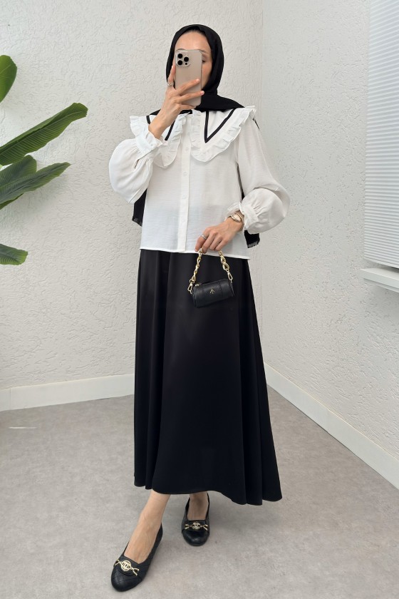 Büyük Bebe Yakalı Gömlek 2278 - KREM