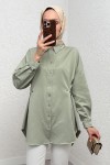 Yandan Düğmeli Tunik 2281 - MİNT YEŞİLİ