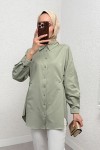 Yandan Düğmeli Tunik 2281 - MİNT YEŞİLİ