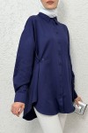 Yandan Düğmeli Tunik 2281 - LACİVERT