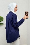 Yandan Düğmeli Tunik 2281 - LACİVERT
