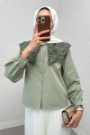 Üç Boyutlu Yaka Detaylı Gömlek 2282 - MİNT YEŞİLİ Üç Boyutlu Yaka Detaylı Gömlek 2282 - MİNT YEŞİLİ