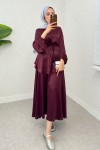 Saten Etekli Takım 2283 - BORDO Saten Etekli Takım 2283 - BORDO