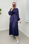 Saten Etekli Takım 2283 - LACİVERT