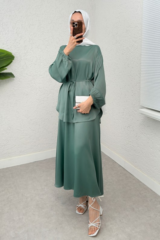 Saten Etekli Takım 2283 - MİNT YEŞİLİ