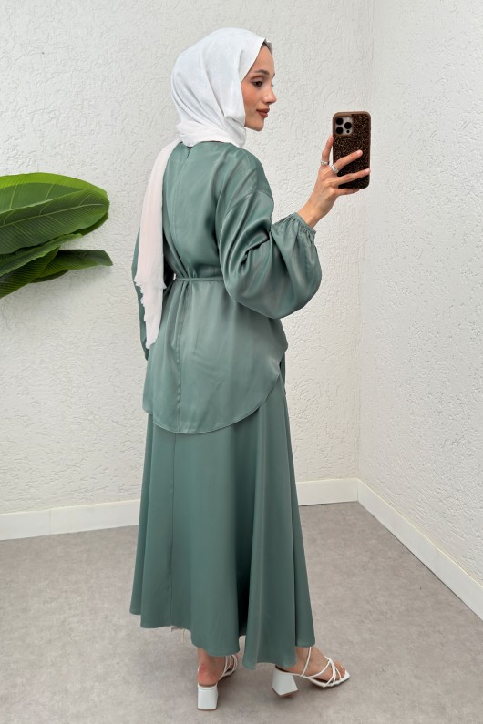 Saten Etekli Takım 2283 - MİNT YEŞİLİ