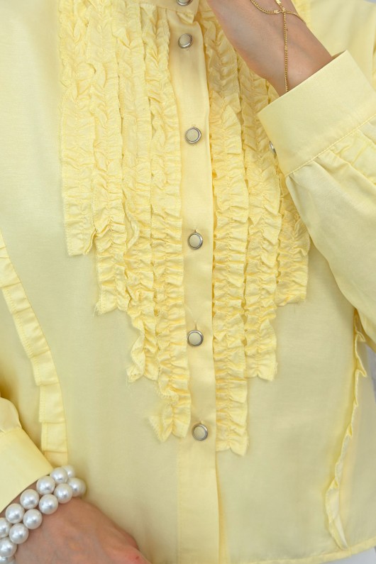 Fırfır Detaylı Gömlek 2287 - SARI