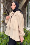 İp Bağcıklı Kat Kat Kimono 2289 - BEJ İp Bağcıklı Kat Kat Kimono 2289 - BEJ