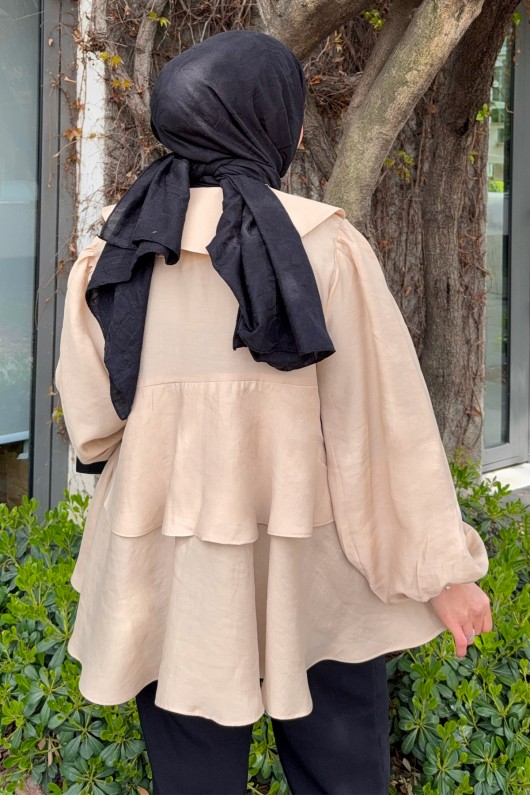 İp Bağcıklı Kat Kat Kimono 2289 - BEJ İp Bağcıklı Kat Kat Kimono 2289 - BEJ