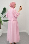 Fiyonk Detaylı Etek Takım 2290 - PEMBE Fiyonk Detaylı Etek Takım 2290 - PEMBE
