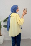 Degaje Yaka Fırfırlı Tunik 2296 - SARI