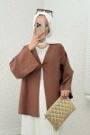 İp Bağcıklı Kimono 2297 - KAHVERENGİ