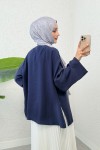 İp Bağcıklı Kimono 2297 - LACİVERT