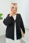 İp Bağcıklı Kimono 2297 - SİYAH