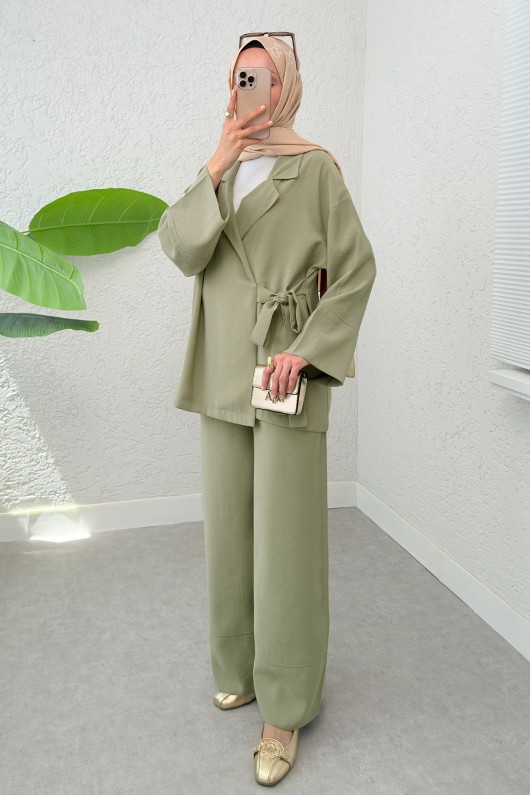 Ceket Yaka İkili Kombin 2301 - HAKİ