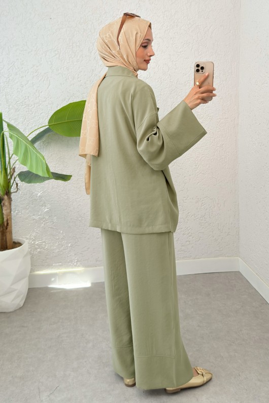 Ceket Yaka İkili Kombin 2301 - HAKİ