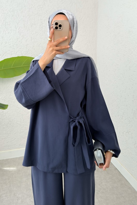 Ceket Yaka İkili Kombin 2301 - LACİVERT