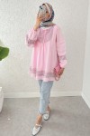 Dantel Detaylı Tunik 2305 - PUDRA