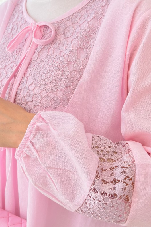 Dantel Detaylı Tunik 2305 - PUDRA