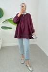 Dantel Detaylı Tunik 2305 - BORDO