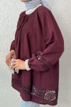 Dantel Detaylı Tunik 2305 - BORDO