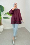 Dantel Detaylı Tunik 2305 - BORDO