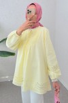 Dantel Detaylı Tunik 2305 - SARI Dantel Detaylı Tunik 2305 - SARI