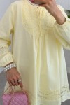 Dantel Detaylı Tunik 2305 - SARI Dantel Detaylı Tunik 2305 - SARI