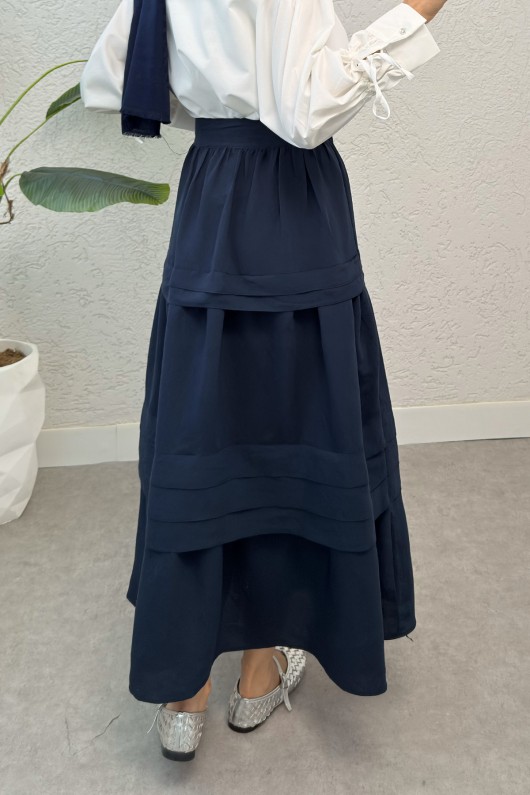 Kat Kat Kloş Etek 2306 - LACİVERT